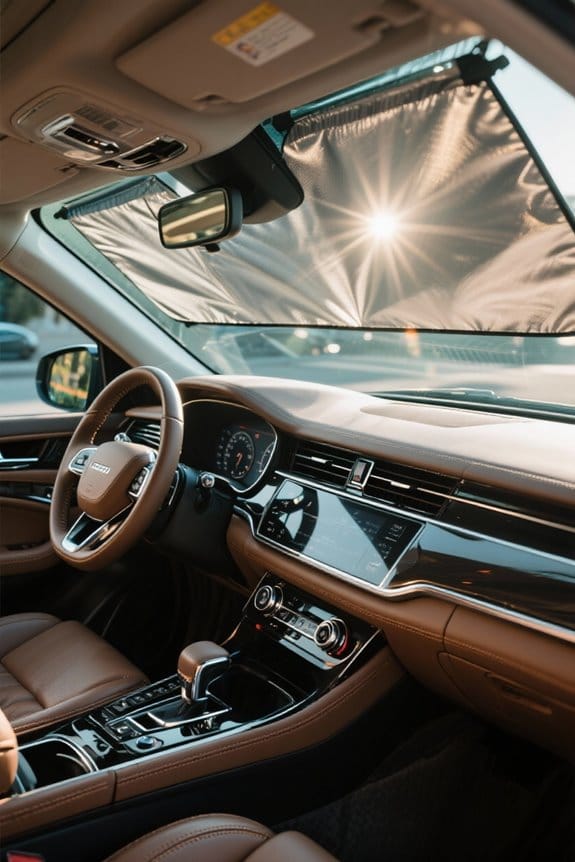 sunshade reduces cabin heat